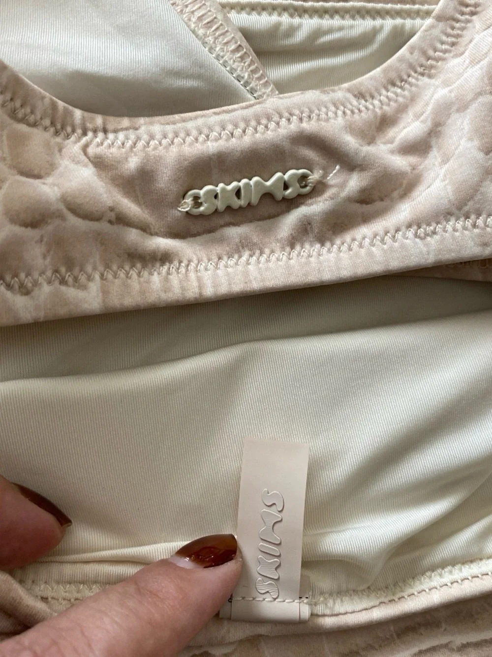 SKIMS croc embossed
